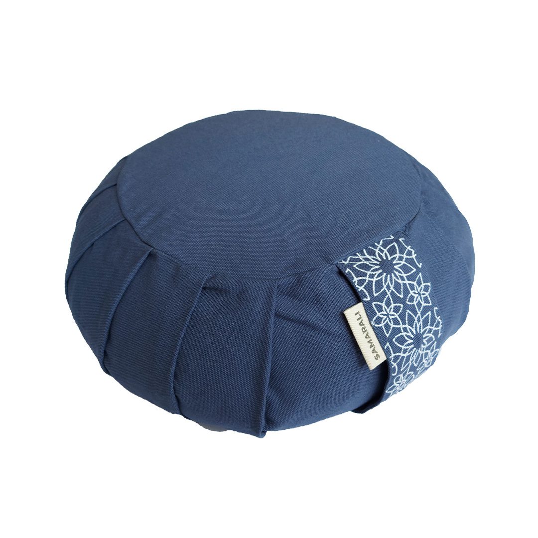 Biologisch Katoenen Meditatie Kussenhoezen - Denimblauw , Zafu Kussen